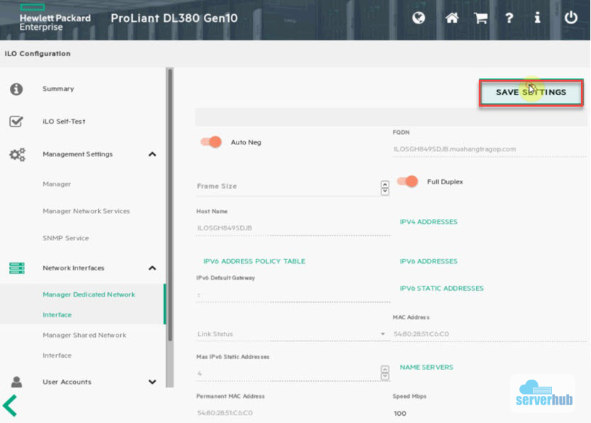 Hướng dẫn cấu hình IP ILO máy chủ HPE